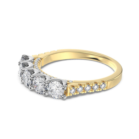 925 silver ring gold-plated with sparkling zirconia stones