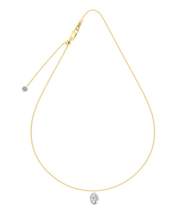 Elegant silver chain 925 gold-plated - oval zirconia