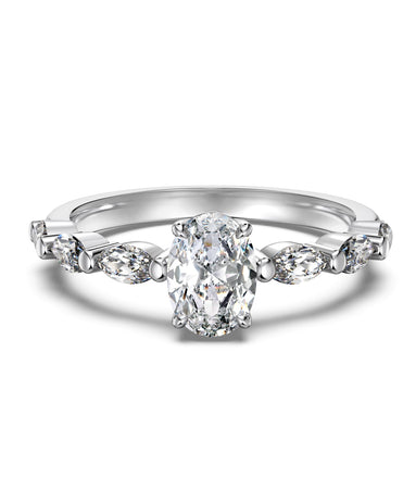 Silver ring 925 with sparkling zirconia stones