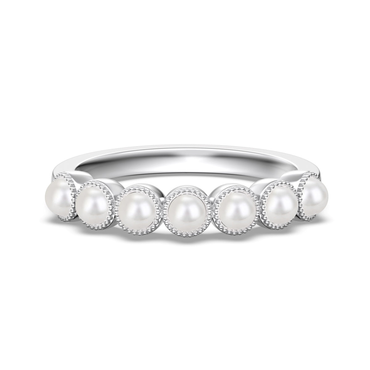 Pearl silver ring 925 with zirconia stones