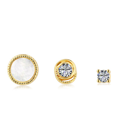 18K gold-plated earring set - Ear Stacking Trio