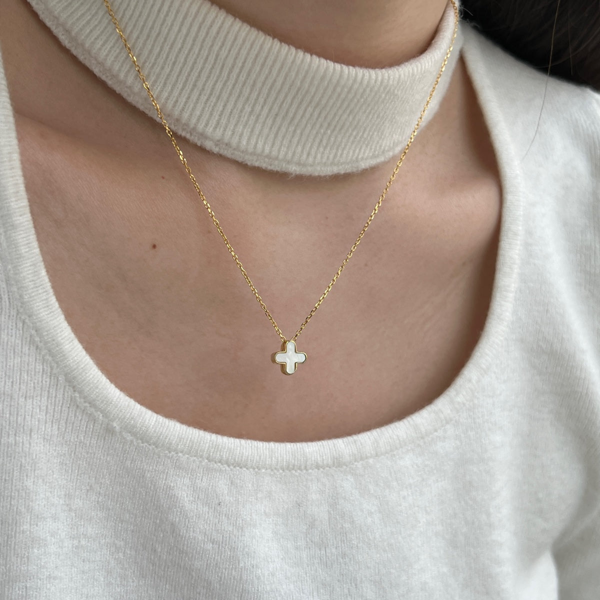 Exclusive 2 in 1 chain 925 silver, 18K gold plated with sparkling zirconia stones