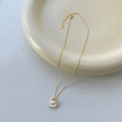 925 silver chain with handbag pendant 18K gold-plated