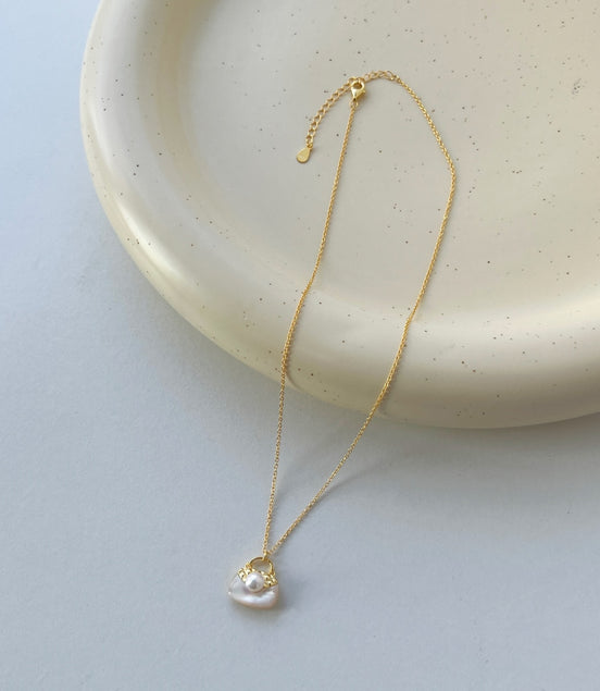 925 silver chain with handbag pendant 18K gold-plated