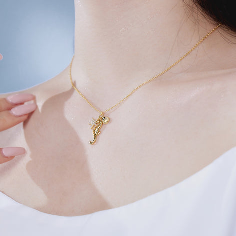 18K gold-plated chain made of 925 sterling silver with maritime pendants