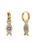 Fish earrings/earrings 925 silver gold-plated