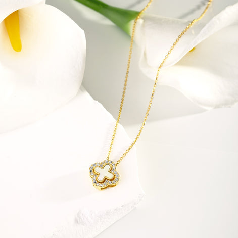 Exclusive 2 in 1 chain 925 silver, 18K gold plated with sparkling zirconia stones