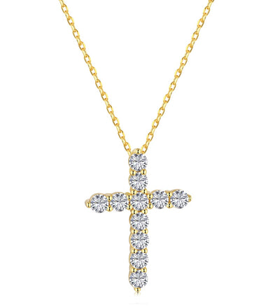 925 Sterling Silver Cross Necklace with Zirconia – Elegance with Meaning