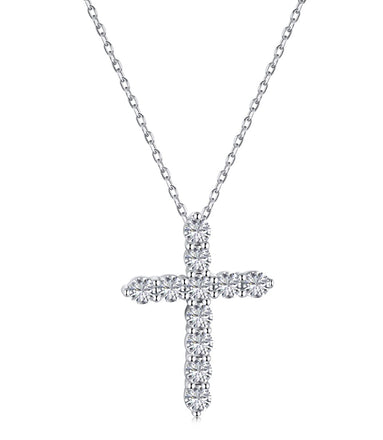 925 Sterling Silver Cross Necklace with Zirconia – Elegance with Meaning