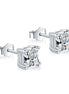 Stud earrings 925 Sterling Silver - Square Zirconia