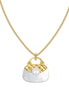 925 silver chain with handbag pendant 18K gold-plated