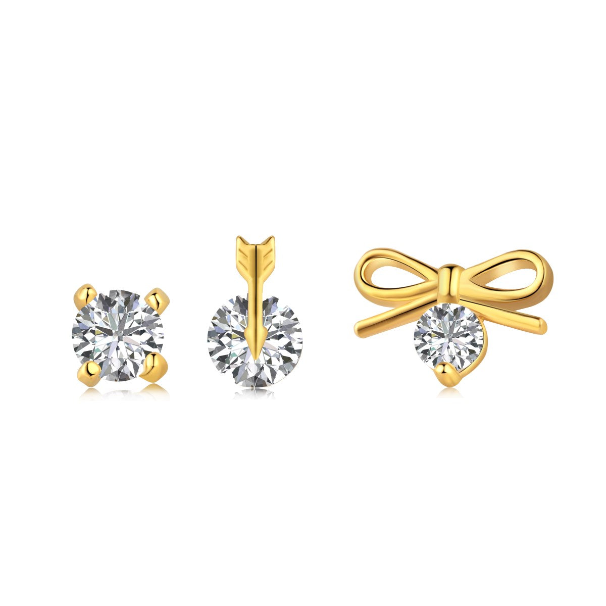 18K gold-plated earring set - Ear Stacking Trio 