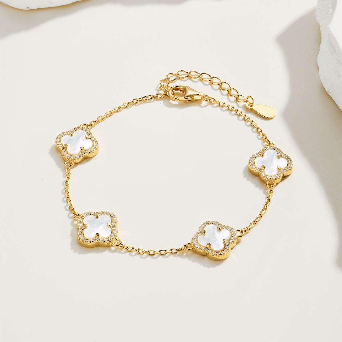 Klee Armand 925 Sterling Silver, 18K gold plated with zirconia stones