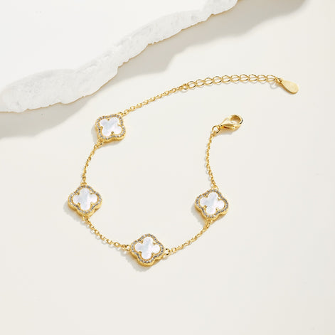 Klee Armand 925 Sterling Silver, 18K gold plated with zirconia stones