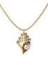 18K gold-plated chain made of 925 sterling silver with shell pendant &amp; pearl