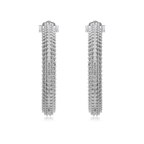 Zirconia Glow: Loviya Sterling Hoops 15mm & 20mm