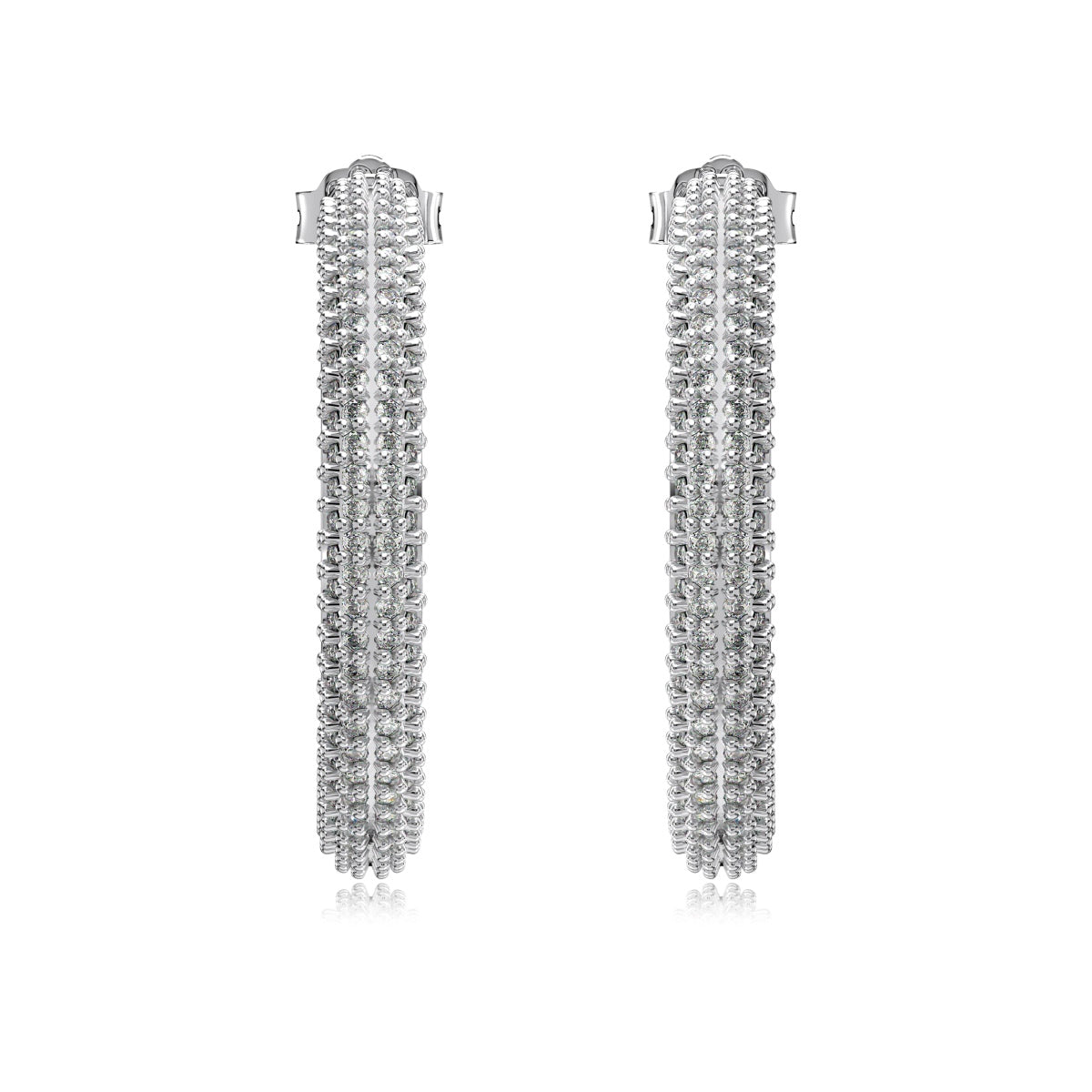 Zirconia Glow: Loviya Sterling Hoops 15mm & 20mm