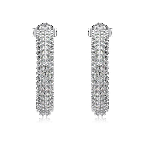 Zirconia Glow: Loviya Sterling Hoops 15mm & 20mm