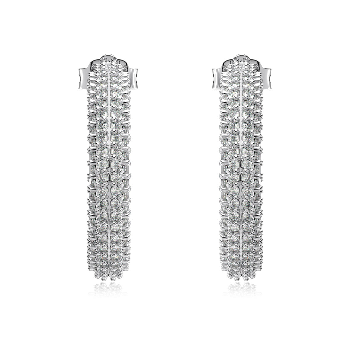 Zirconia Glow: Loviya Sterling Hoops 15mm & 20mm