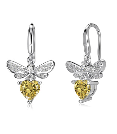 Earrings made of 925 sterling silver with zirconia stones