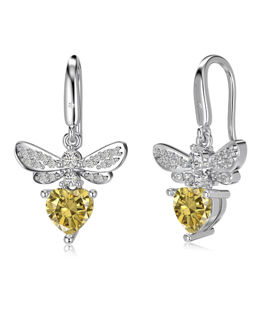 Earrings made of 925 sterling silver with zirconia stones