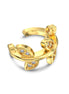 Ear clip made of 925 silver with zirconia stones 18K gold-plated