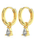 Hoop earrings made of 925 sterling silver gold-plated with zirconia