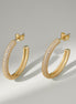 Hoop earrings made of 925 silver – 18K gold-plated, 9 mm/ 15 mm