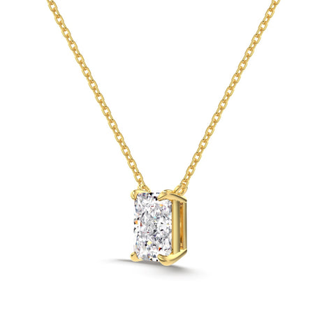 18K gold-plated chain made of 925 sterling silver with princess-cut zirconia