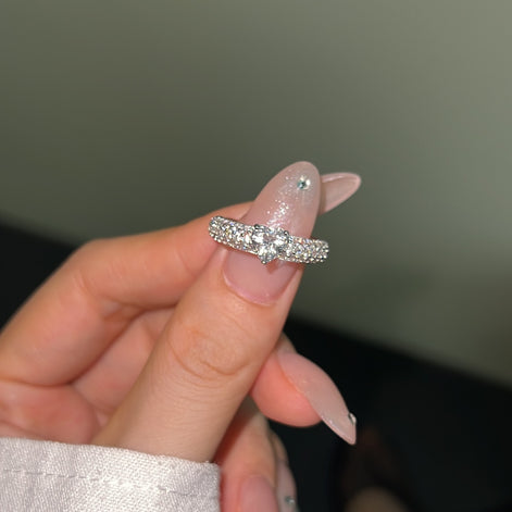 925 Sterling Silver Ring with Heart Zirconia