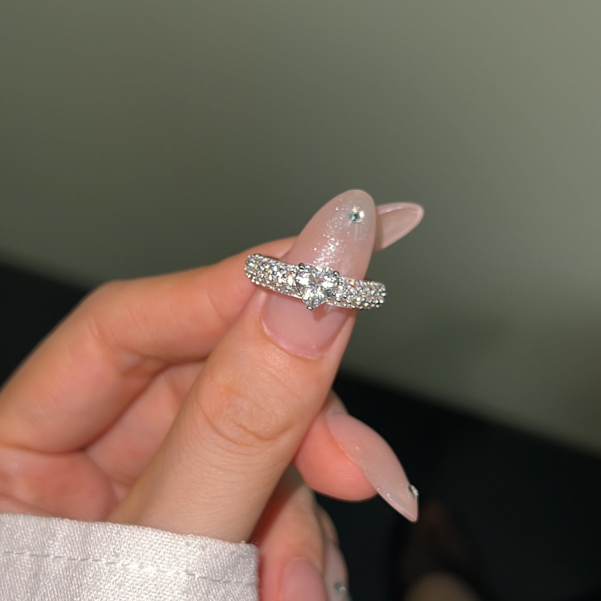 925 Sterling Silver Ring with Heart Zirconia