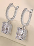 Hanging earrings made of 925 sterling silver with zirconia