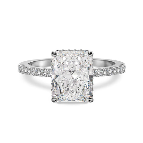 Brilliant solitaire ring with zirconia, 925 silver