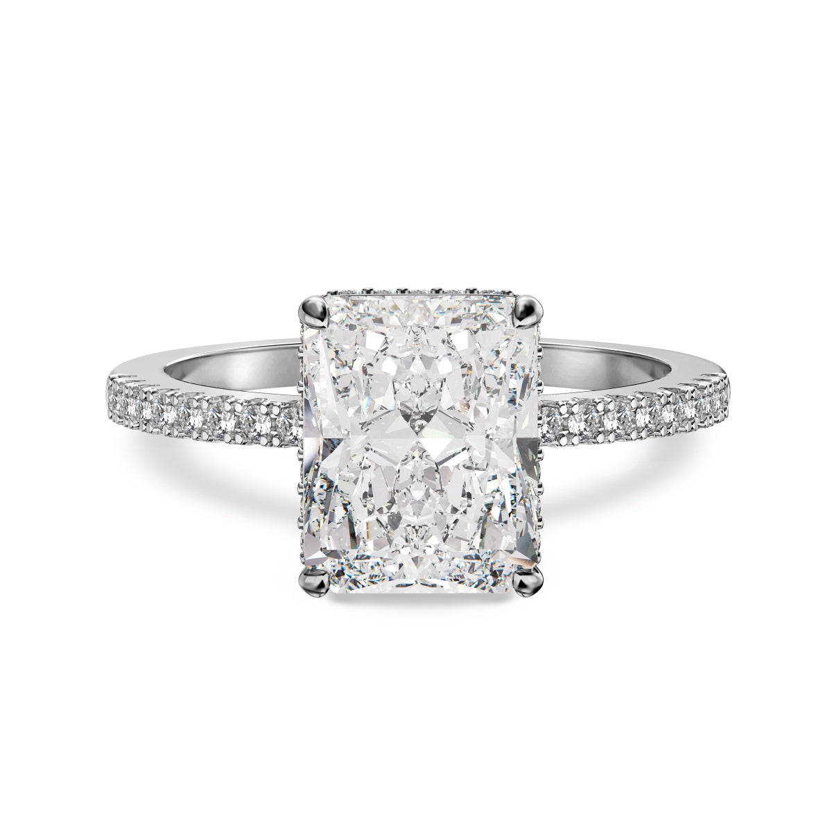 Brilliant solitaire ring with zirconia, 925 silver