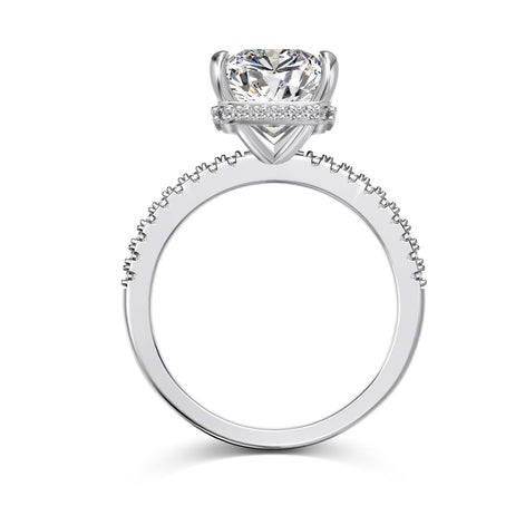 Brilliant solitaire ring with zirconia, 925 silver