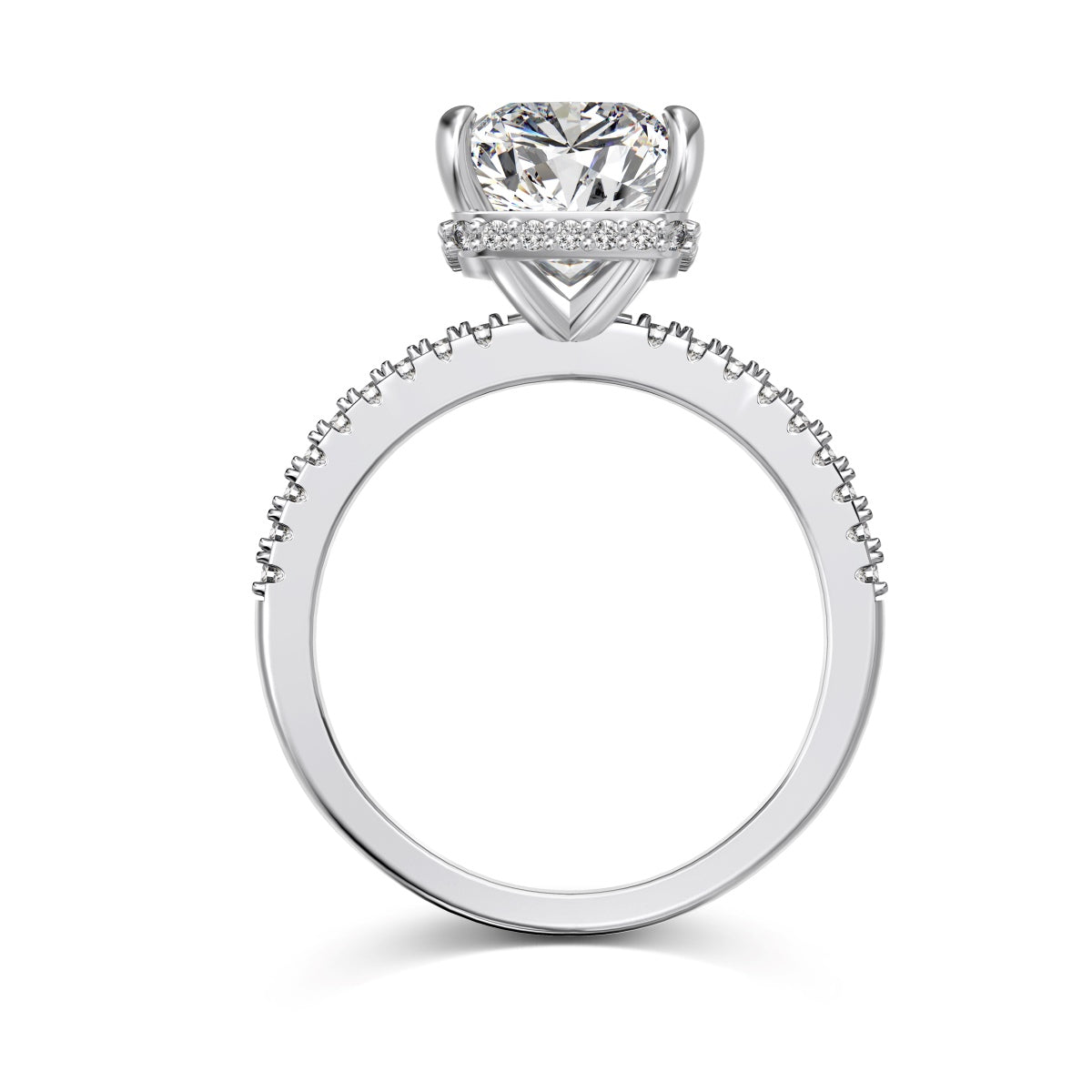 Brilliant solitaire ring with zirconia, 925 silver