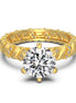 18K gold-plated ring made of 925 sterling silver with solitaire zirconia