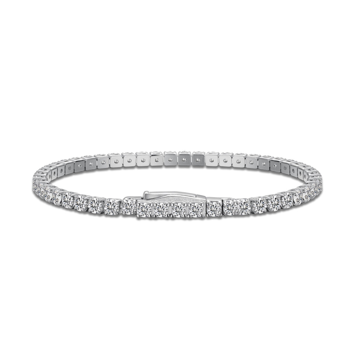 Tennis bracelet made of 925 sterling silver with 3mm zirconia