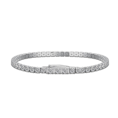 Tennis bracelet made of 925 sterling silver with 3mm zirconia