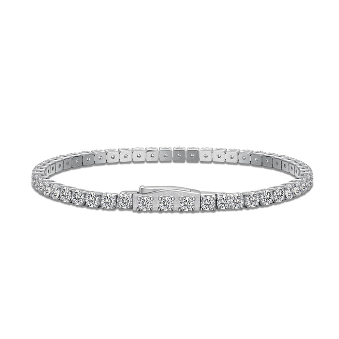 Tennis bracelet made of 925 sterling silver with 3mm zirconia
