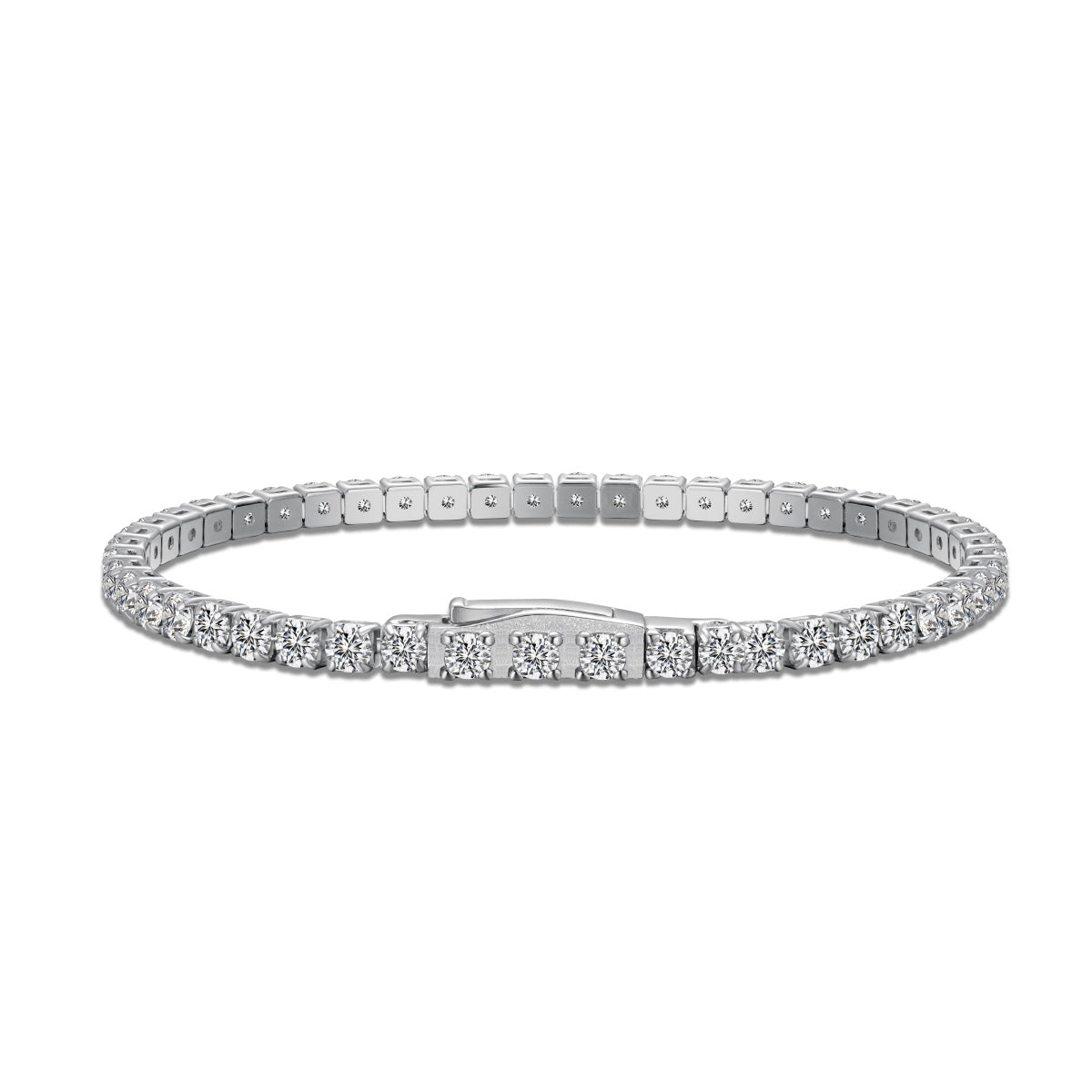 Tennis bracelet made of 925 sterling silver with 3mm zirconia