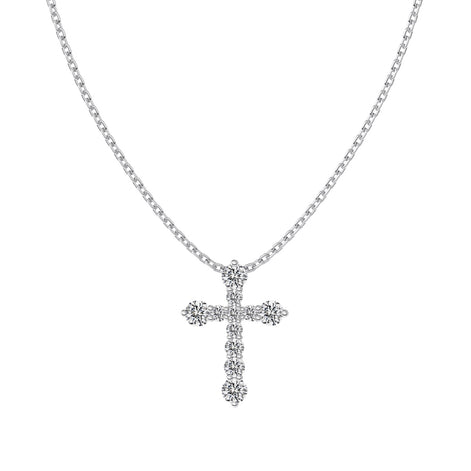 Necklace made of 925 sterling silver with large pendant &amp; zirconia