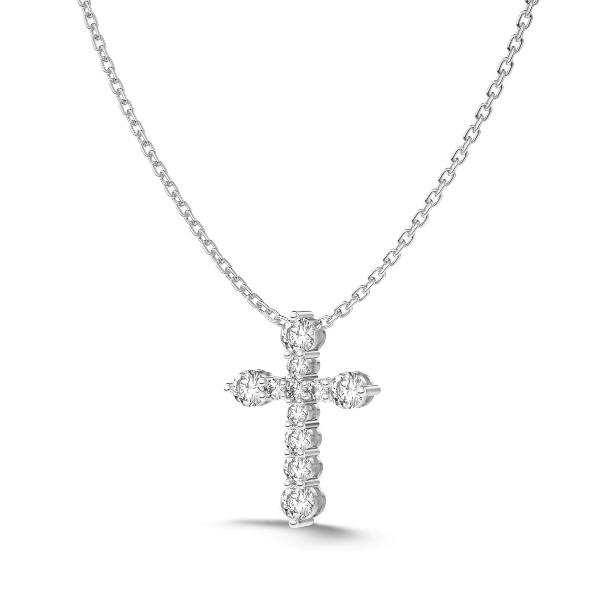 Necklace made of 925 sterling silver with large pendant & zirconia