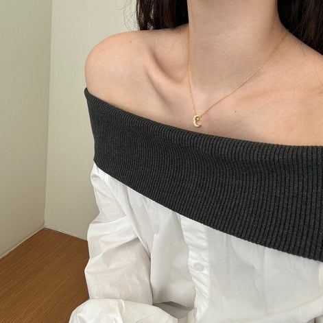 925 silver chain with crescent moon &amp; star pendant - 18K gold-plated