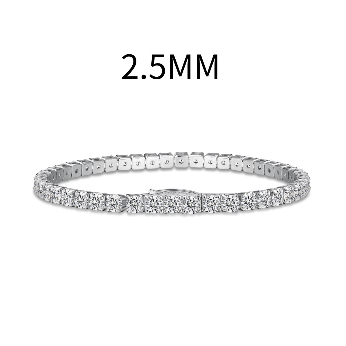 Tennis bracelet made of 925 Sterling silver – zirconia 2.5 mm