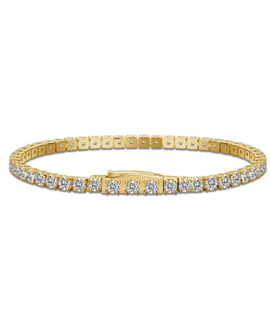 High-quality 925 silver bracelet with 3 mm zirconia stones