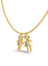 925 silver chain with figure pendants - 18K gold-plated