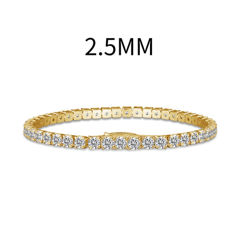 High-quality 925 silver bracelet with fully set zirconia stones