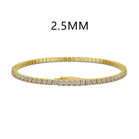 High-quality 925 silver bracelet with fully set zirconia stones