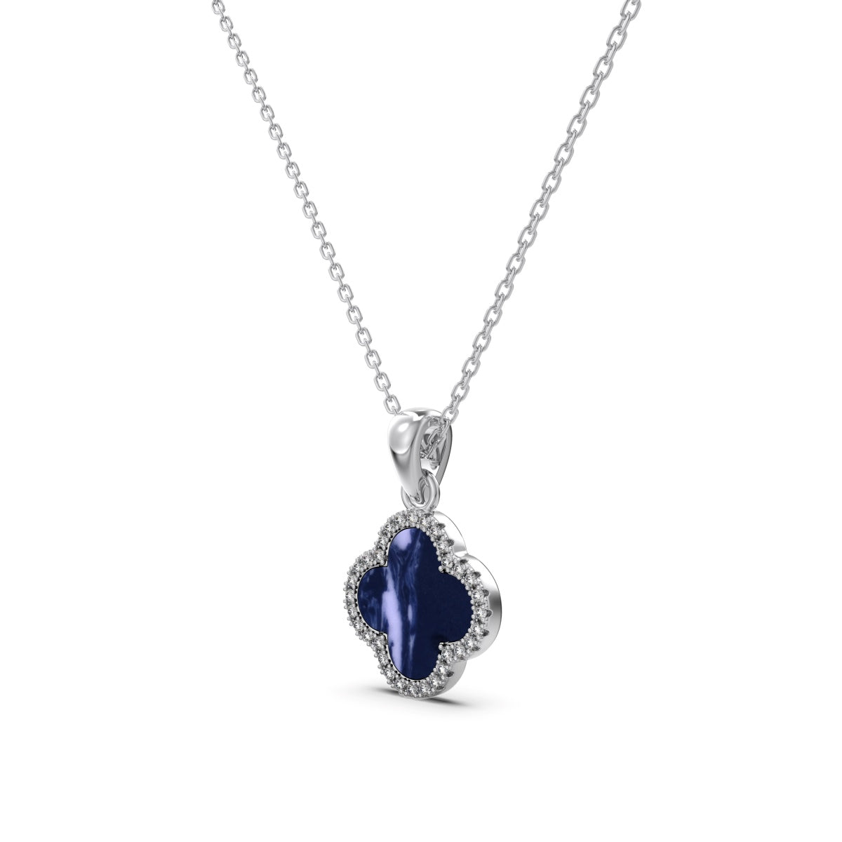 925 Sterling silver chain in four-leaf design